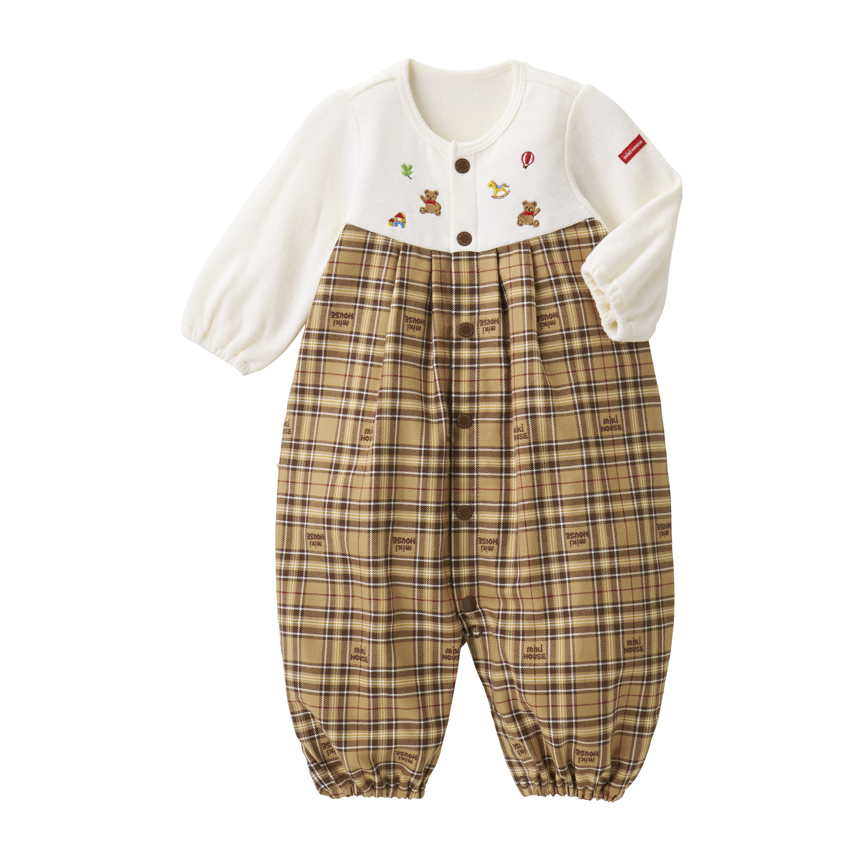 MH格紋兩用嬰兒睡袍
