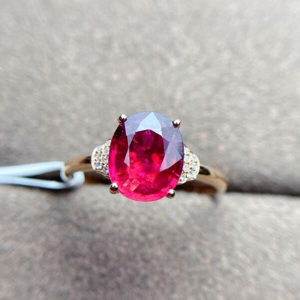 限量特價 18k真金真鑽 碧璽戒指 送證書