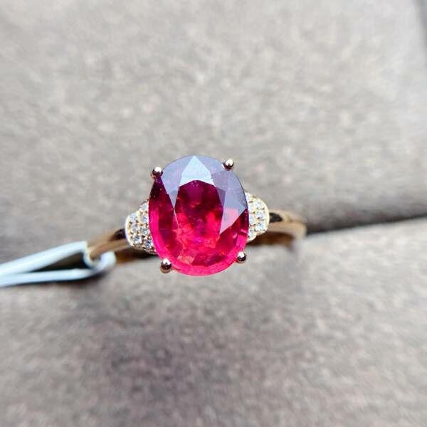 限量特價 18k真金真鑽 碧璽戒指 送證書