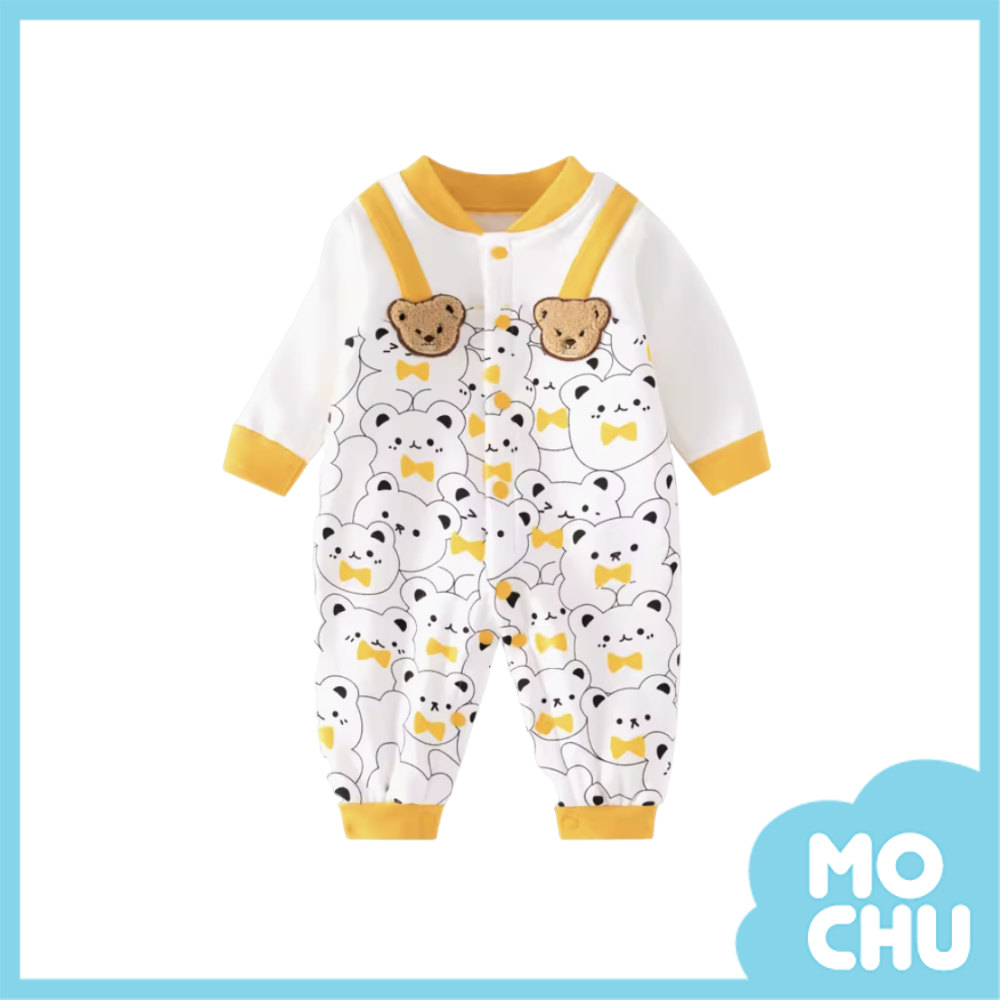 背帶熊熊加絨連身衣