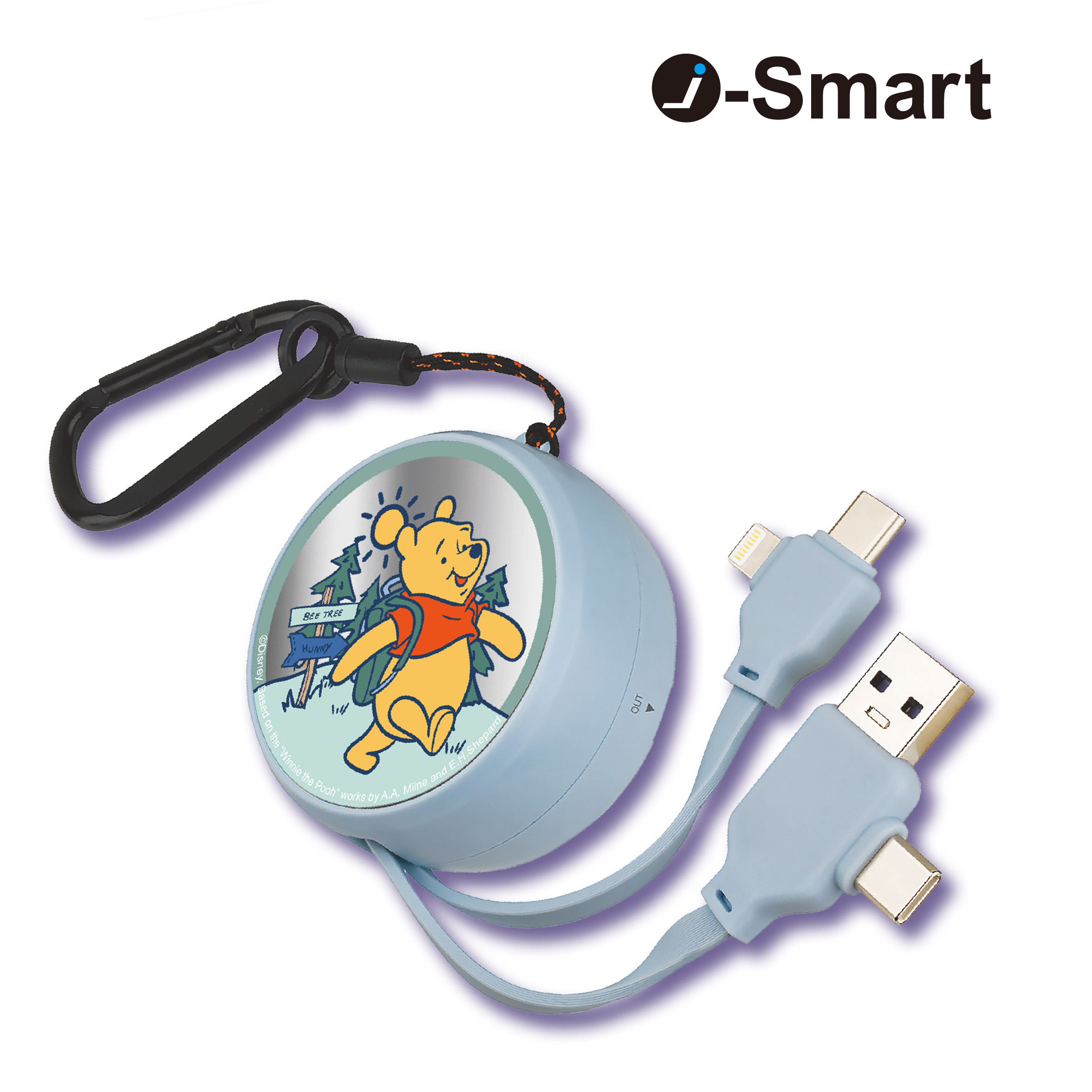 i-Smart-迪士尼- 4合1快充充電線-小熊維尼 Winnie The Pooh