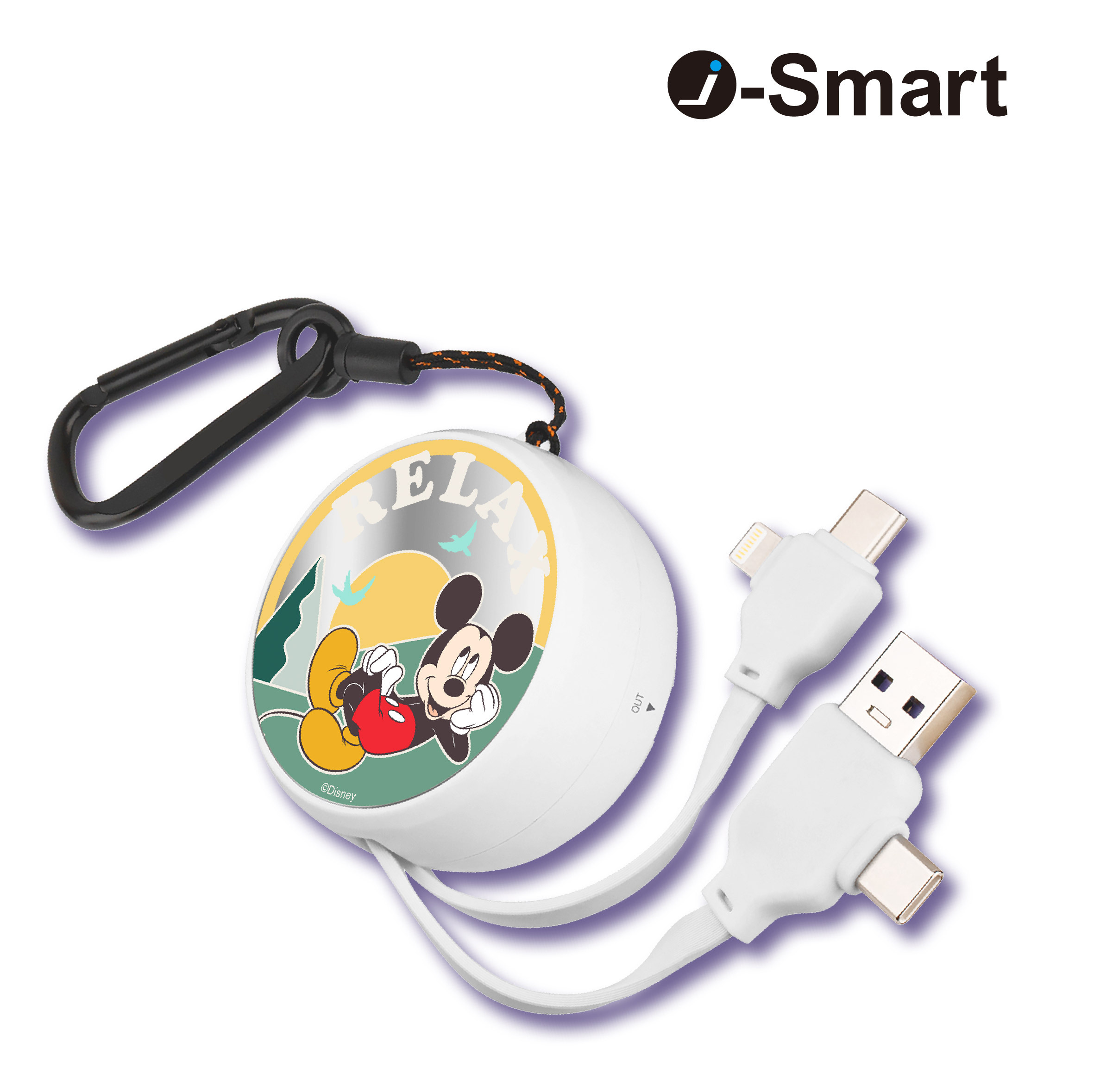 i-Smart-迪士尼- 4合1快充充電線-米奇老鼠 Mickey Mouse