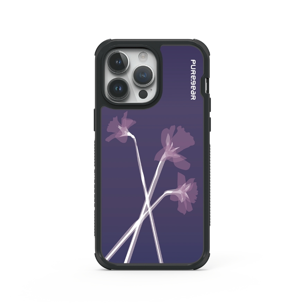 iPhone 15 輕坦克防摔手機殼 / 紫花 (花卉系列)
