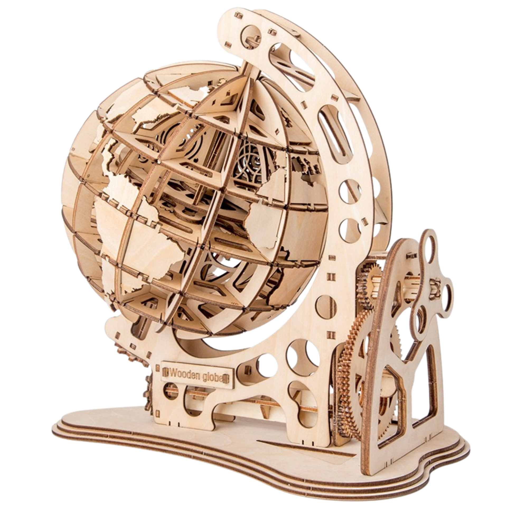 BrainWorld 木質3D可轉動DIY地球儀 | 動動腦筋動動手 | 聖誕禮物| 交換禮物