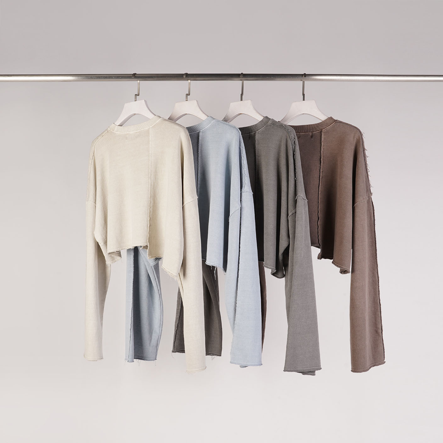 不規則拼接長袖T | 4色