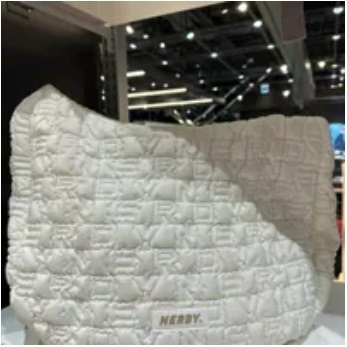[S] NERDY PNES23AA230201 MONOGRAM QUILTED CROSS BAG,CREAM, 8809921774050 (SN355)