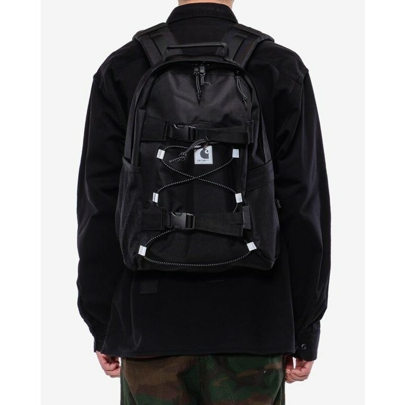 2025AW Carhartt WIP reflective KICKFLIP BACKPACK 黑銀 後背包 反光 LOGO 旅行 大容量 A182058