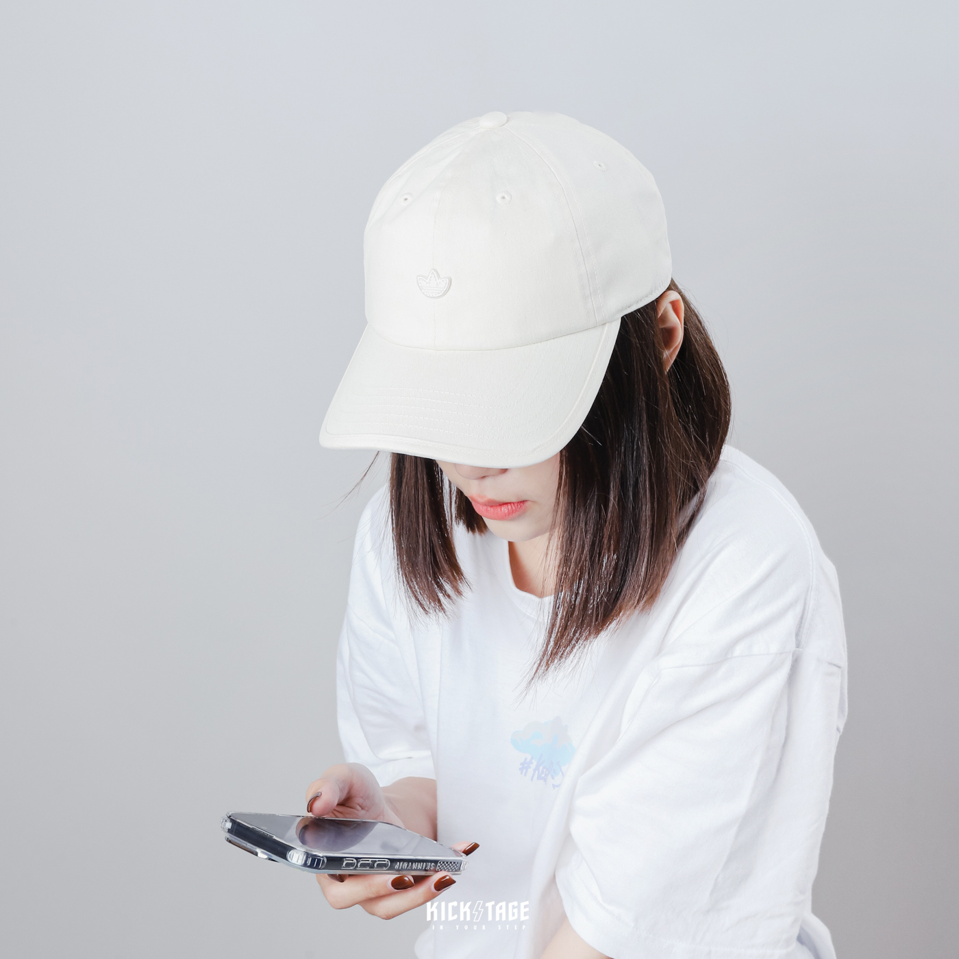 男女款 ADIDAS PE DAD CAP 米白色 三葉草 小標 老帽 棒球帽【IL4884】