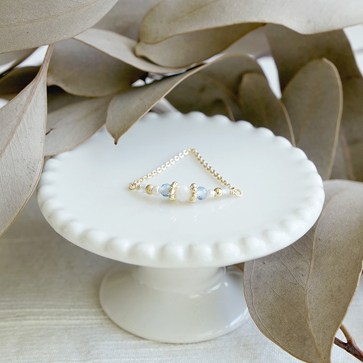 ｜桃花｜天使的祈禱 · 拉斐爾 – 月光石 – 線戒