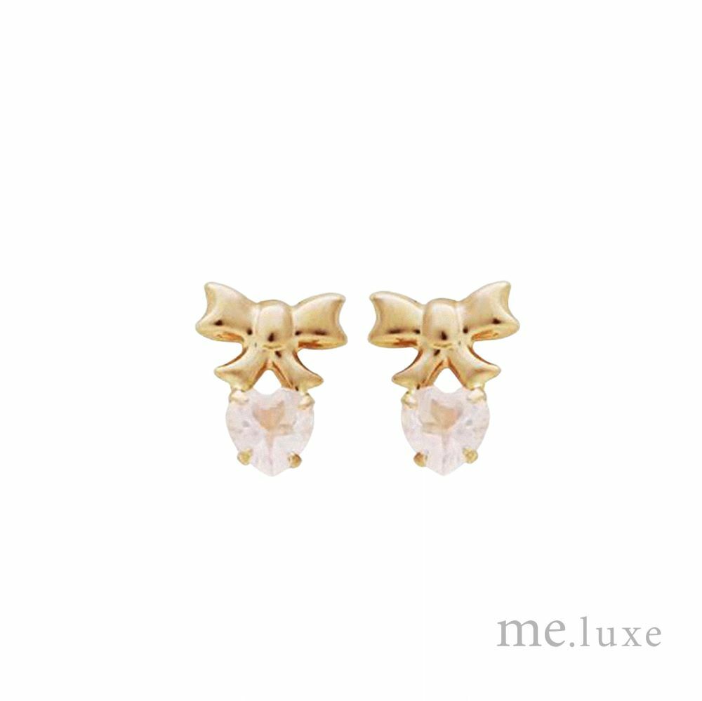 【me.luxe】K10玫瑰石英結耳環