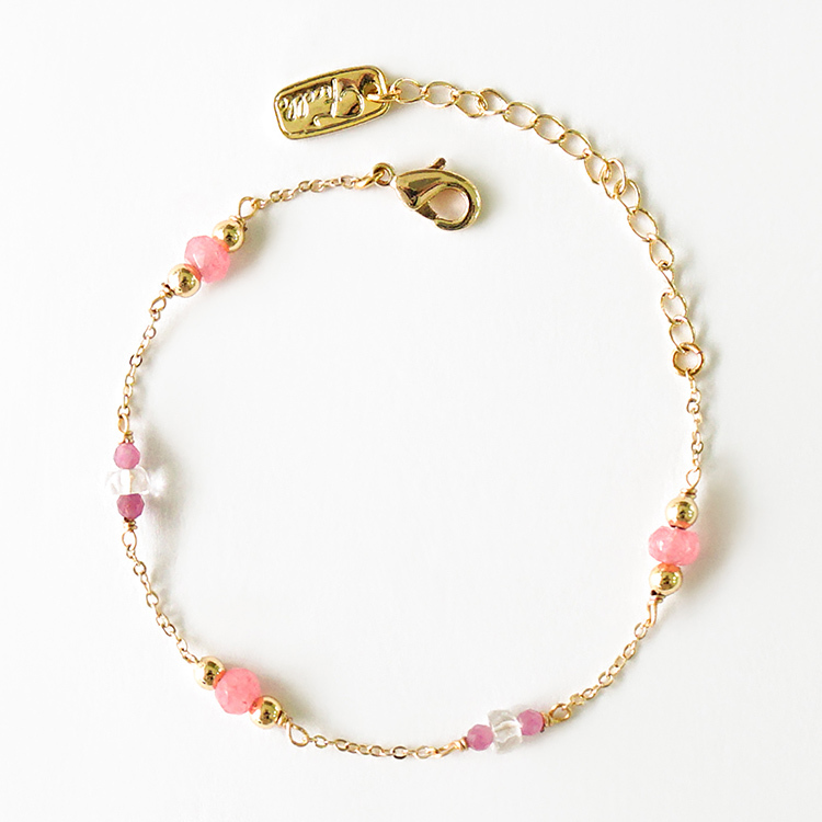 《官網限定》｜桃花｜花漾美好 – 紅紋石 – 手鍊