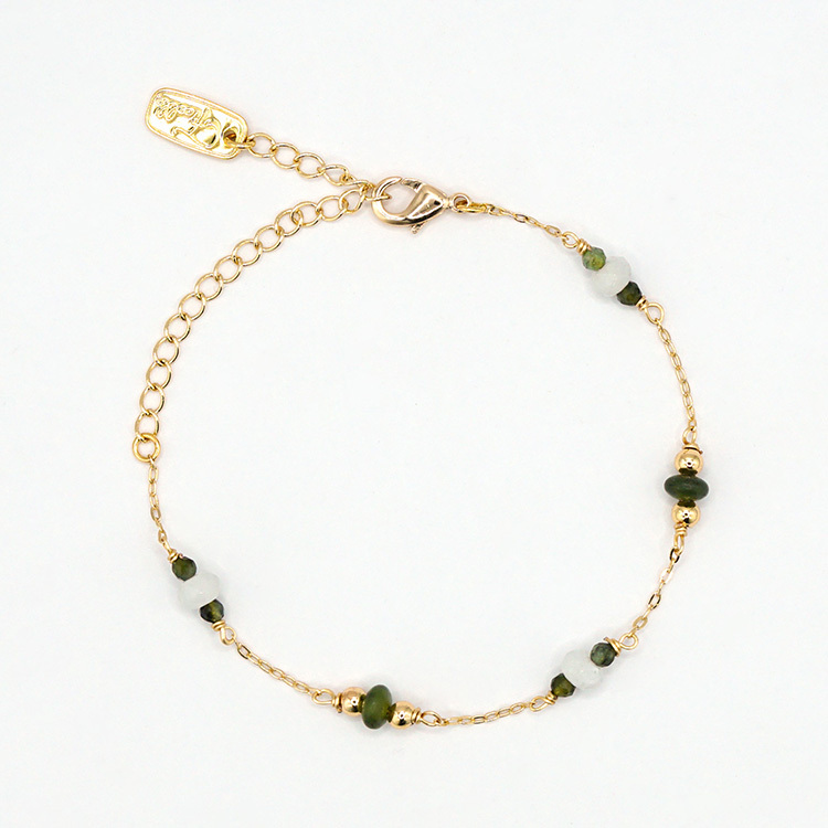 《官網限定》｜財運｜花漾美好 – 橄欖玉 – 手鍊