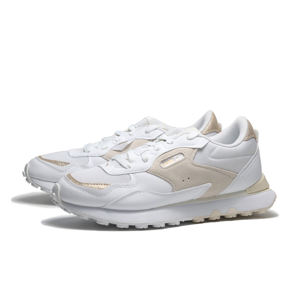 PUMA 休閒鞋 RIDER FVW GLAM 米白 香檳金 謝欣穎 復古鞋 女 39377002