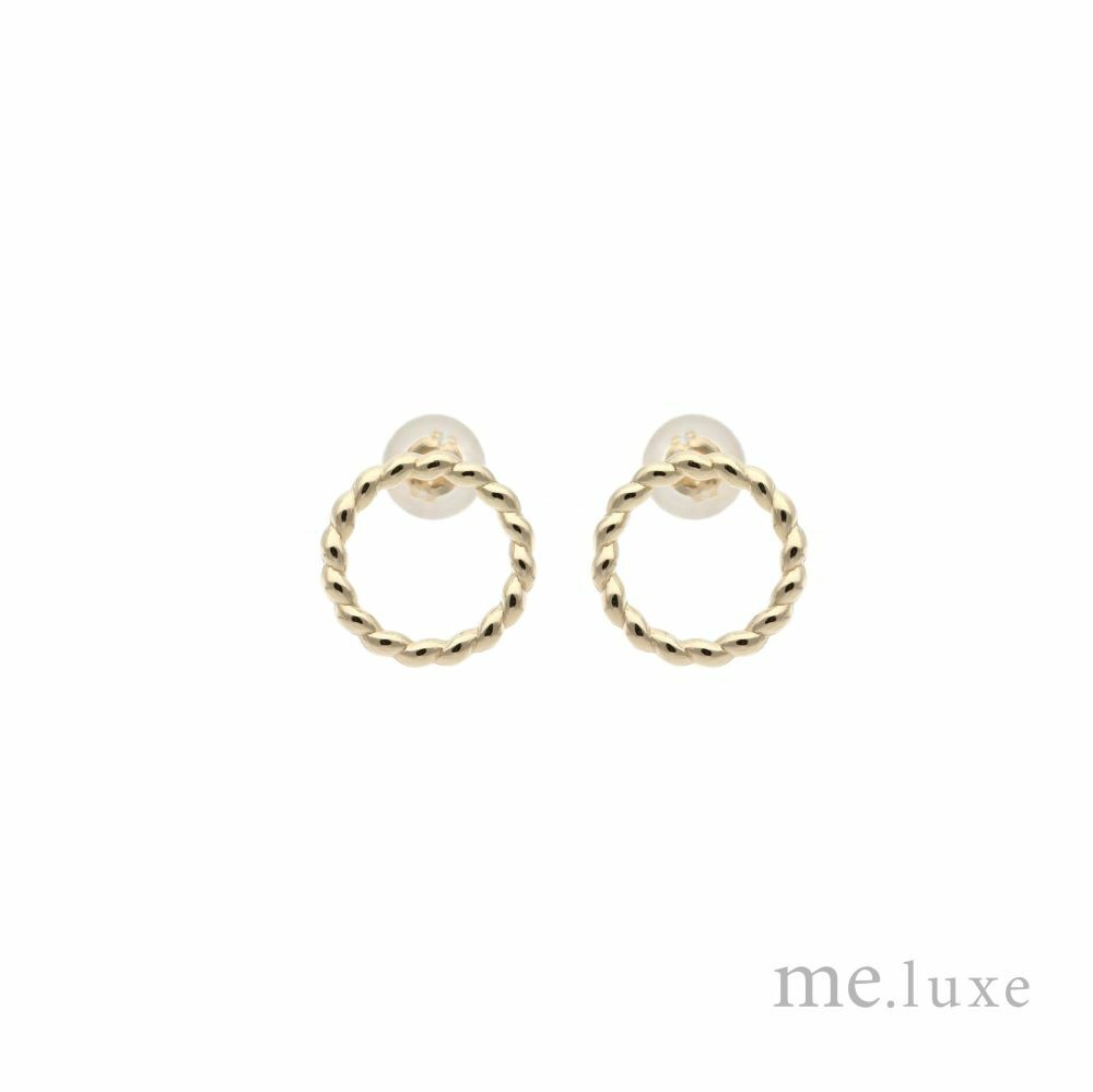 【me.luxe】K10麻花圈圈耳環
