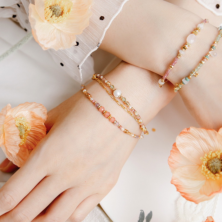 《官網限定》｜桃花｜清新森林 – 紅紋石 – 手鍊