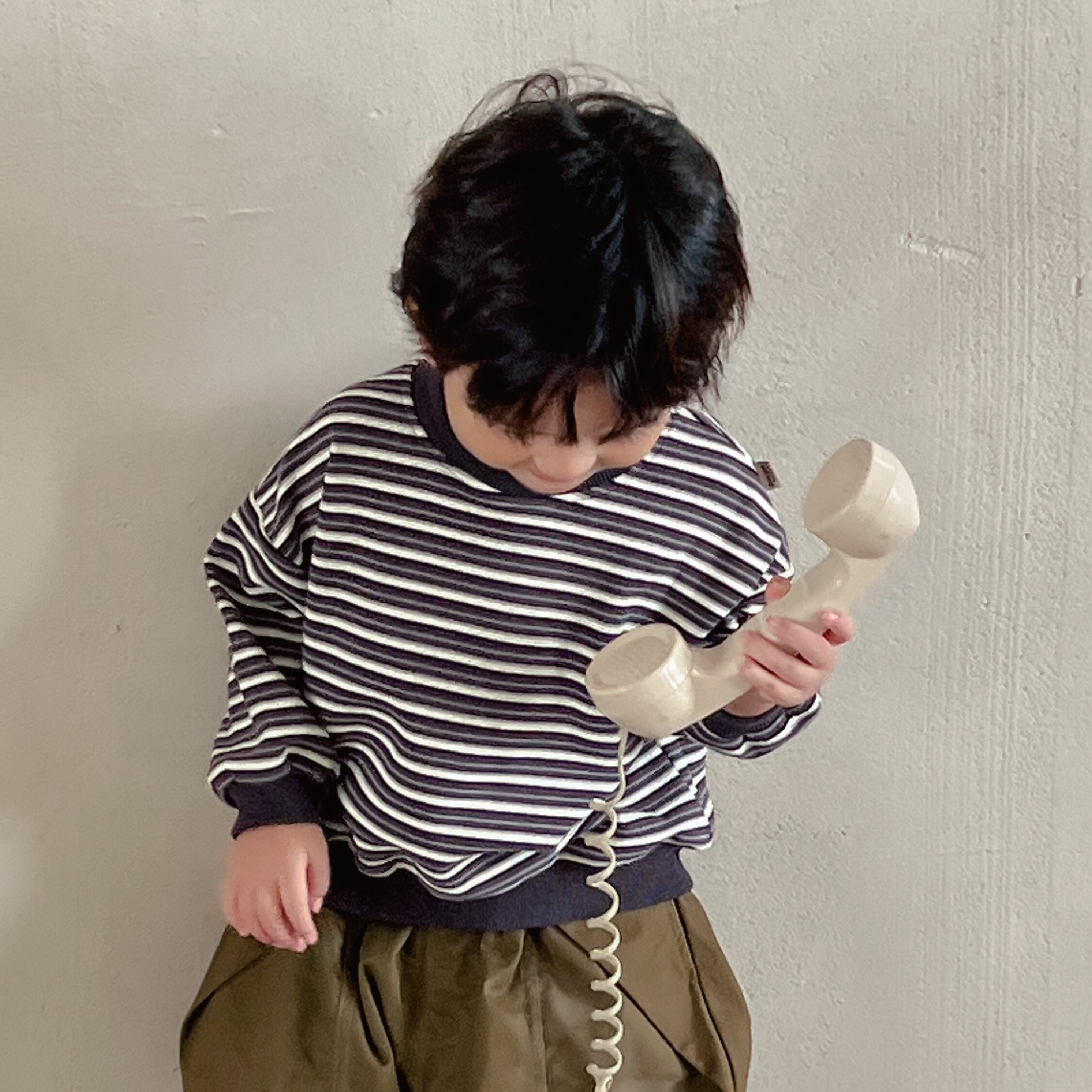 【H35246】日系簡約漸層條紋舒適上衣