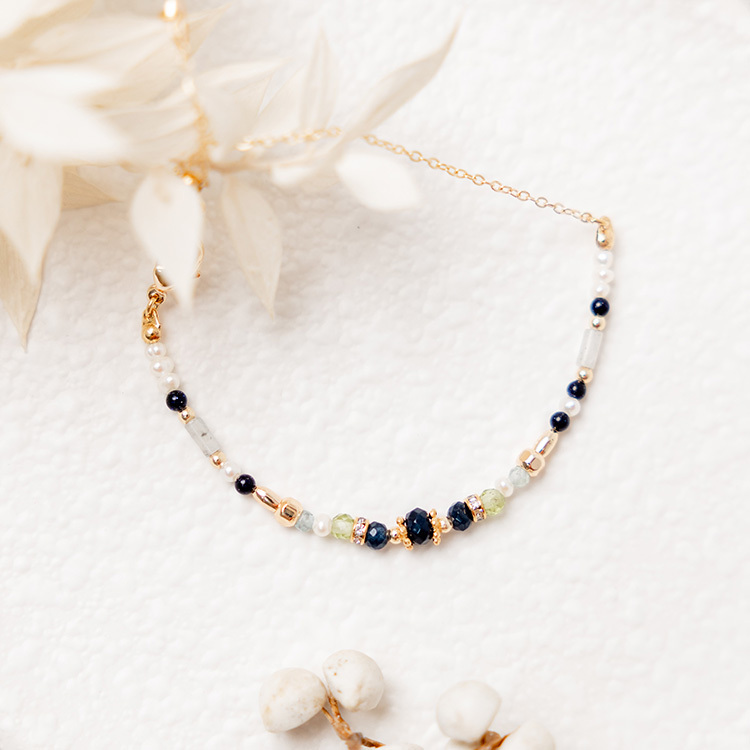 《官網限定》清新森林 – 藍玉髓 – 手鍊