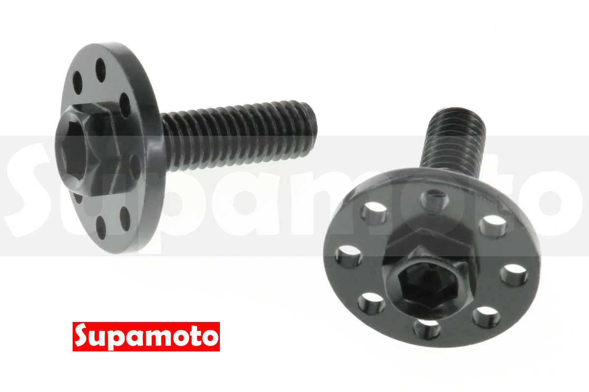 -Supamoto- 車牌 螺絲 K7 K8 黑色 大牌 M6 車牌 6mm 不鏽鋼 外六角 內六角 裝飾 CNC 牌照
