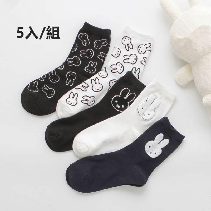 韓國人氣 Miffy兔仔襪5入/組-2300814