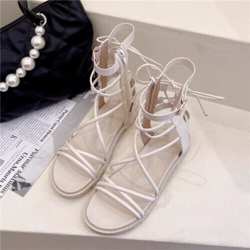 Strappy open toe high sandals