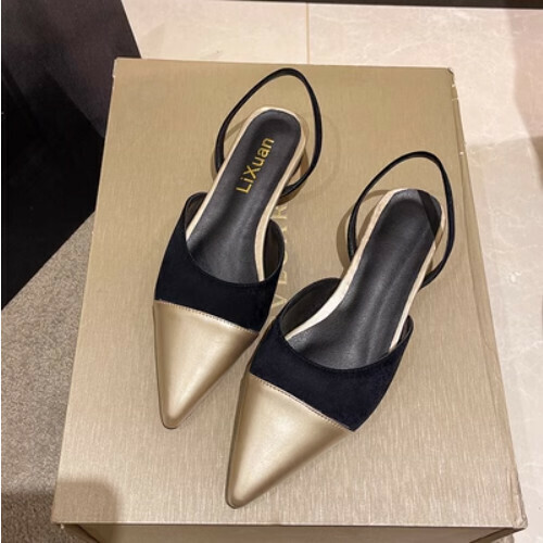 Flat pointed toe back sandals