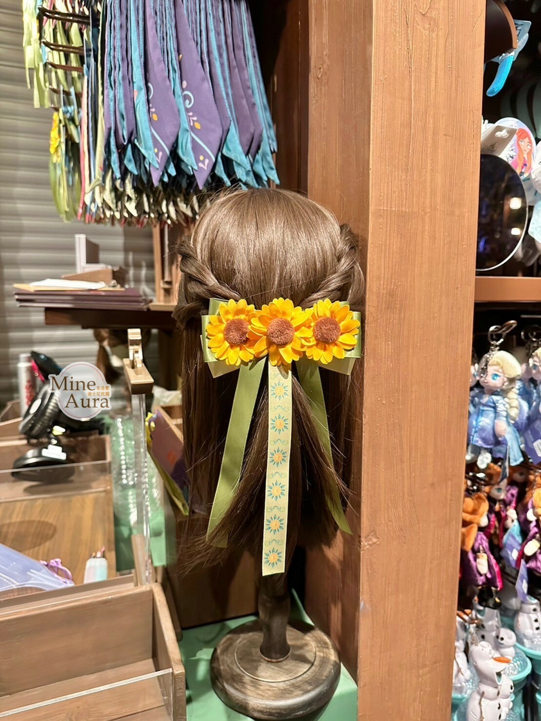 World of Frozen 限定 向日葵 太陽花 造型 緞帶 髮夾 髮飾 冰雪奇緣 Frozen -香港迪士尼樂園