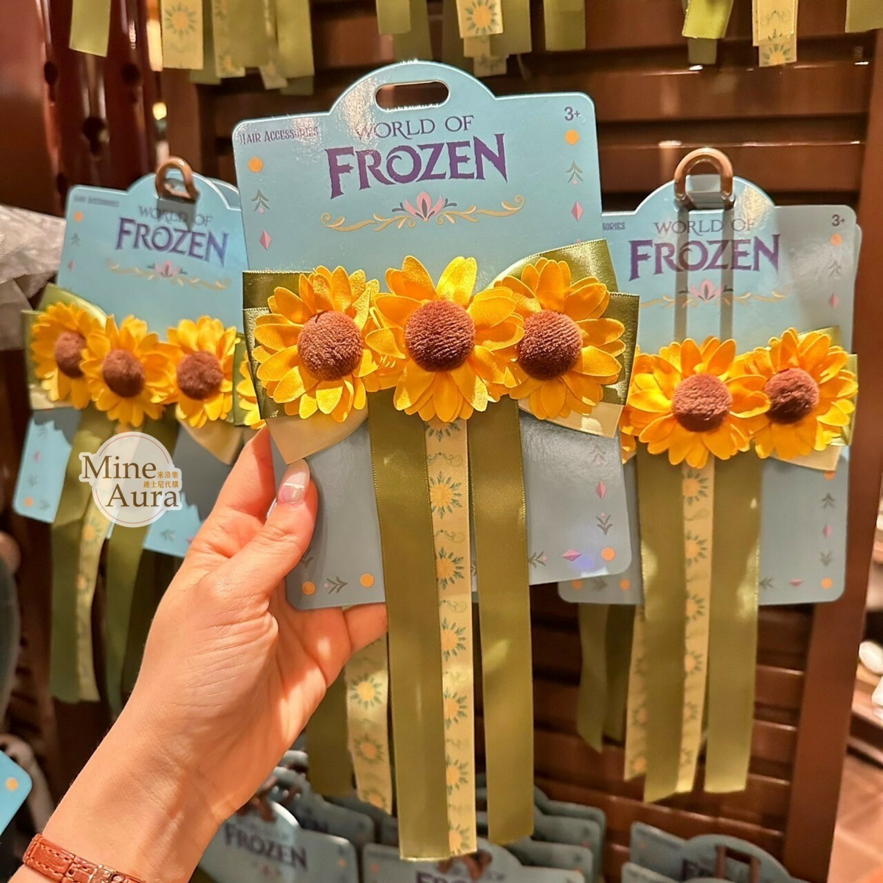 World of Frozen 限定 向日葵 太陽花 造型 緞帶 髮夾 髮飾 冰雪奇緣 Frozen -香港迪士尼樂園