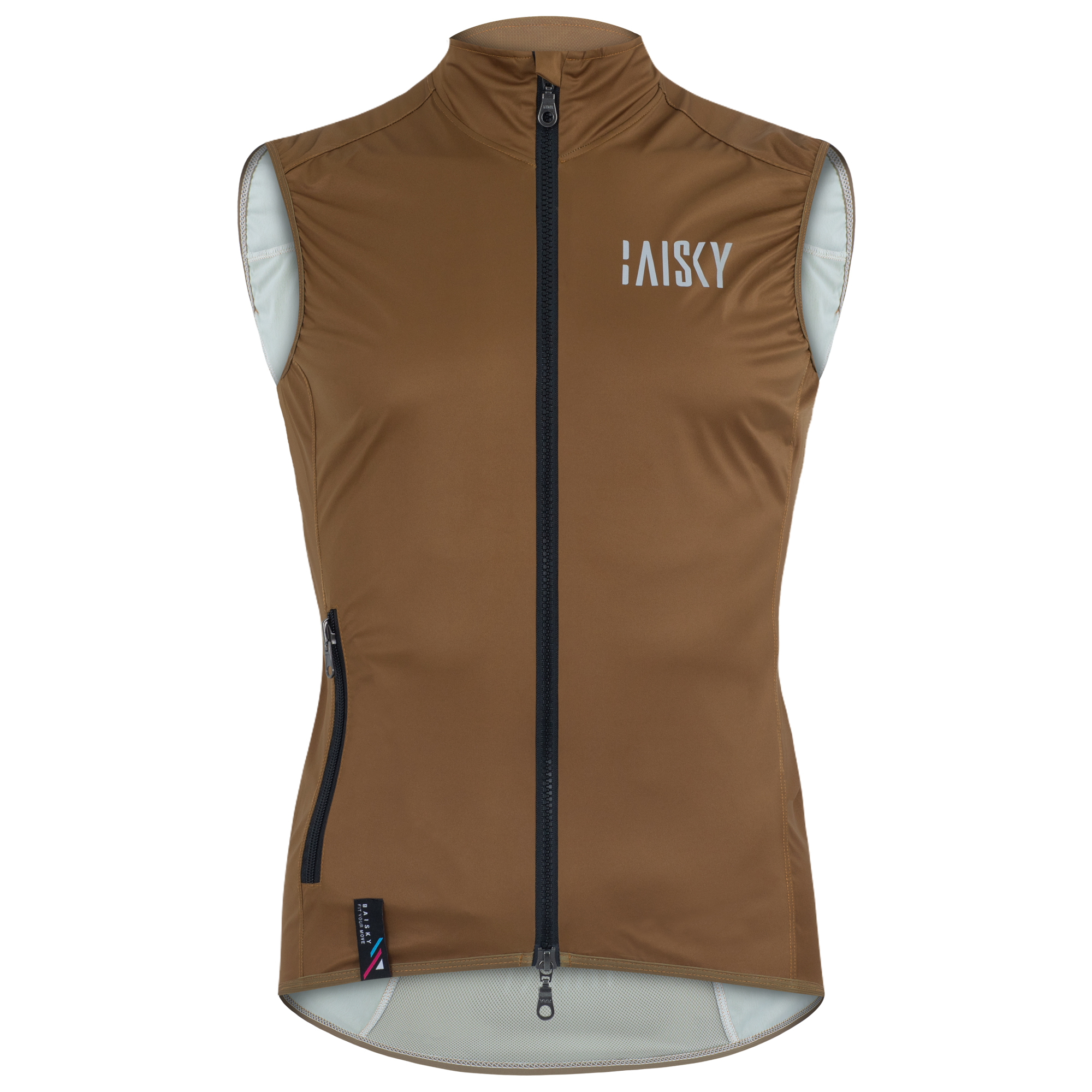 男款雙拉鍊防風背心 BK 深褐