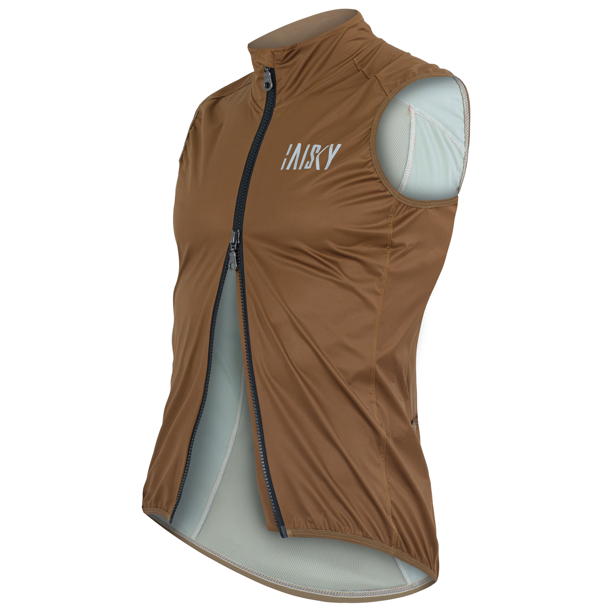 男款雙拉鍊防風背心 BK 深褐