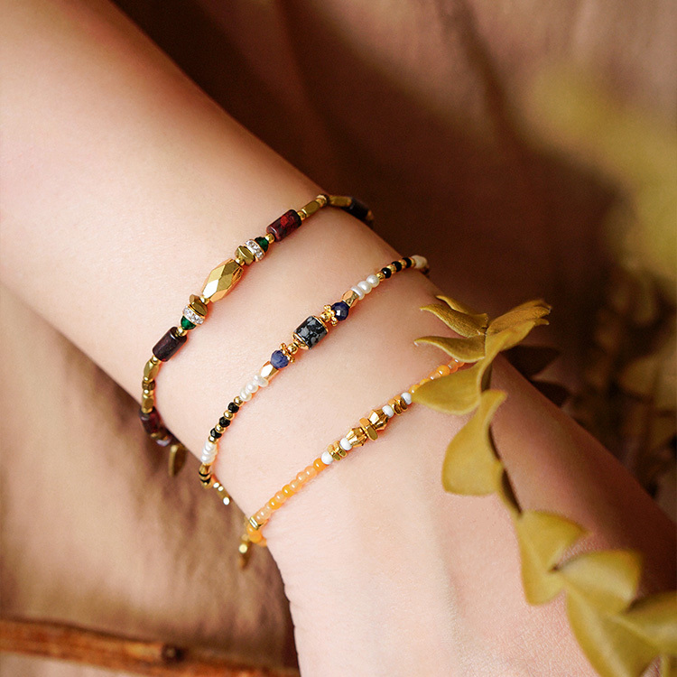 《官網限定》｜財運｜復刻回憶 – 雪花黑曜石 – 手鍊