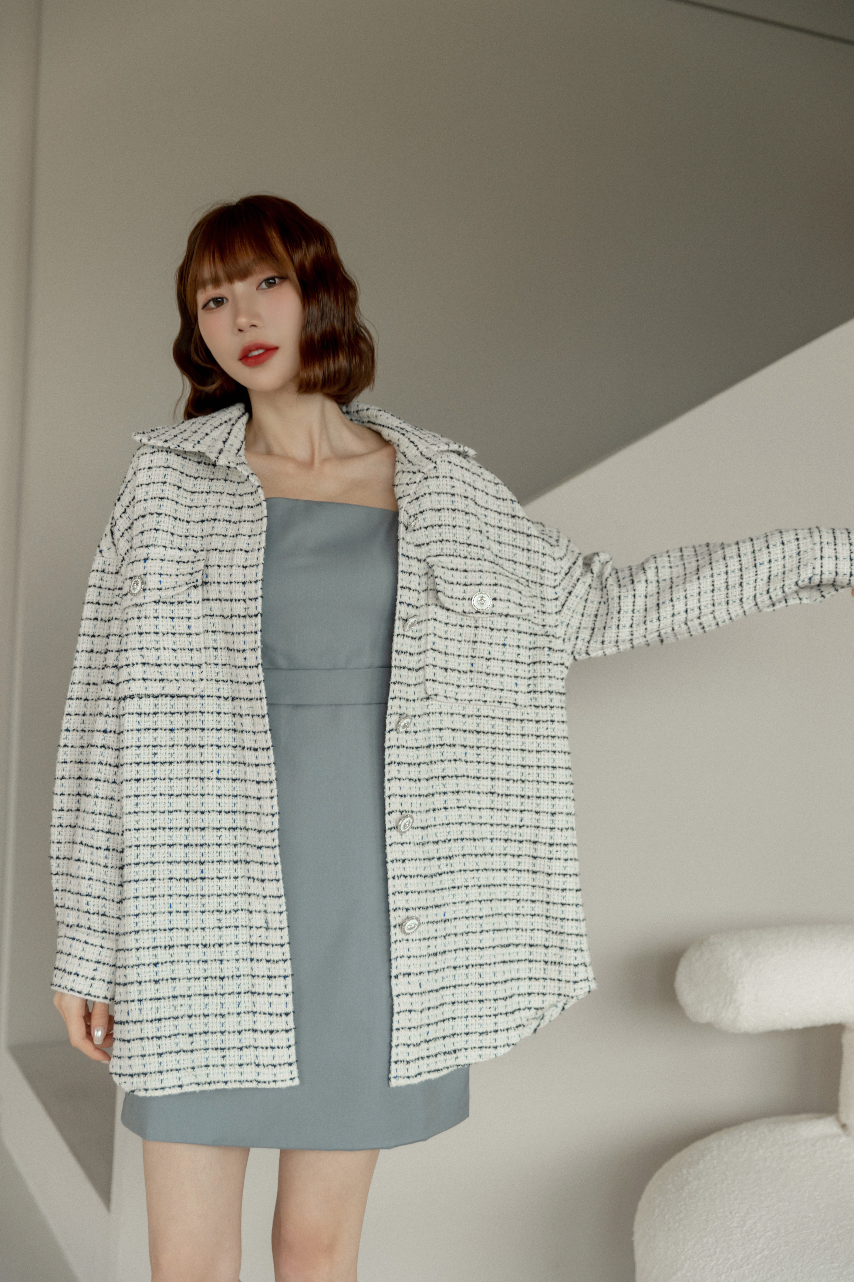 小香重磅長版襯衫