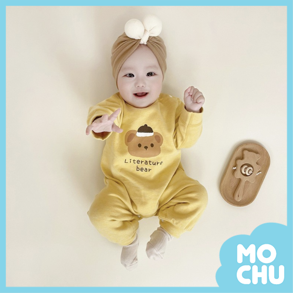 文藝熊長袖連身衣