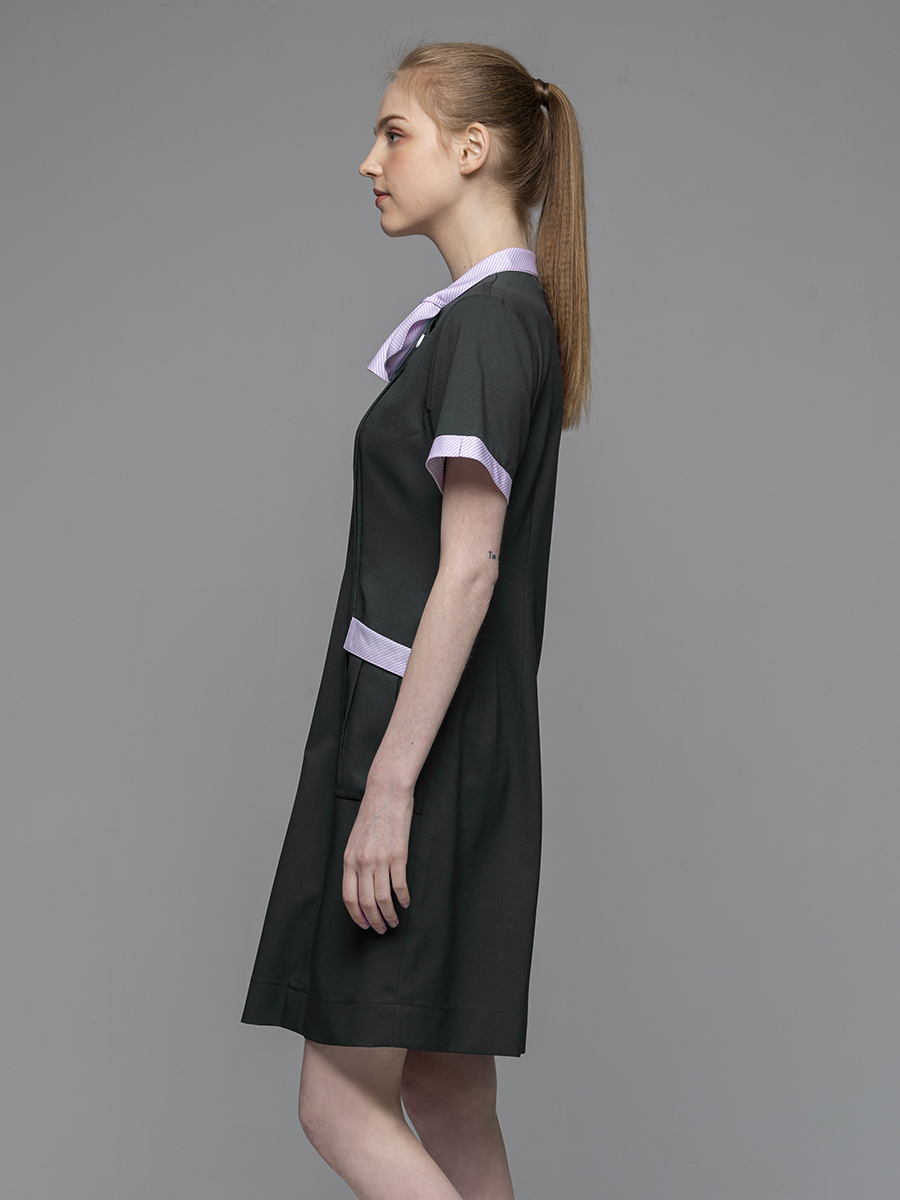 【 AS136-W7 預購款 】女護理洋裝-AS柔彈布-暗岩灰