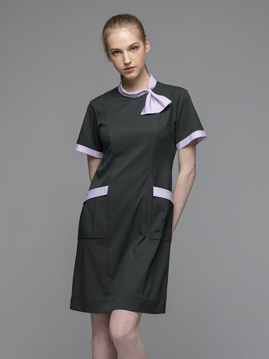 【 AS136-W7 預購款 】女護理洋裝-AS柔彈布-暗岩灰