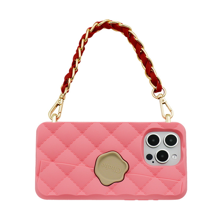 Candies iPhone 15 Pro - 經典小香風晚宴包(粉)