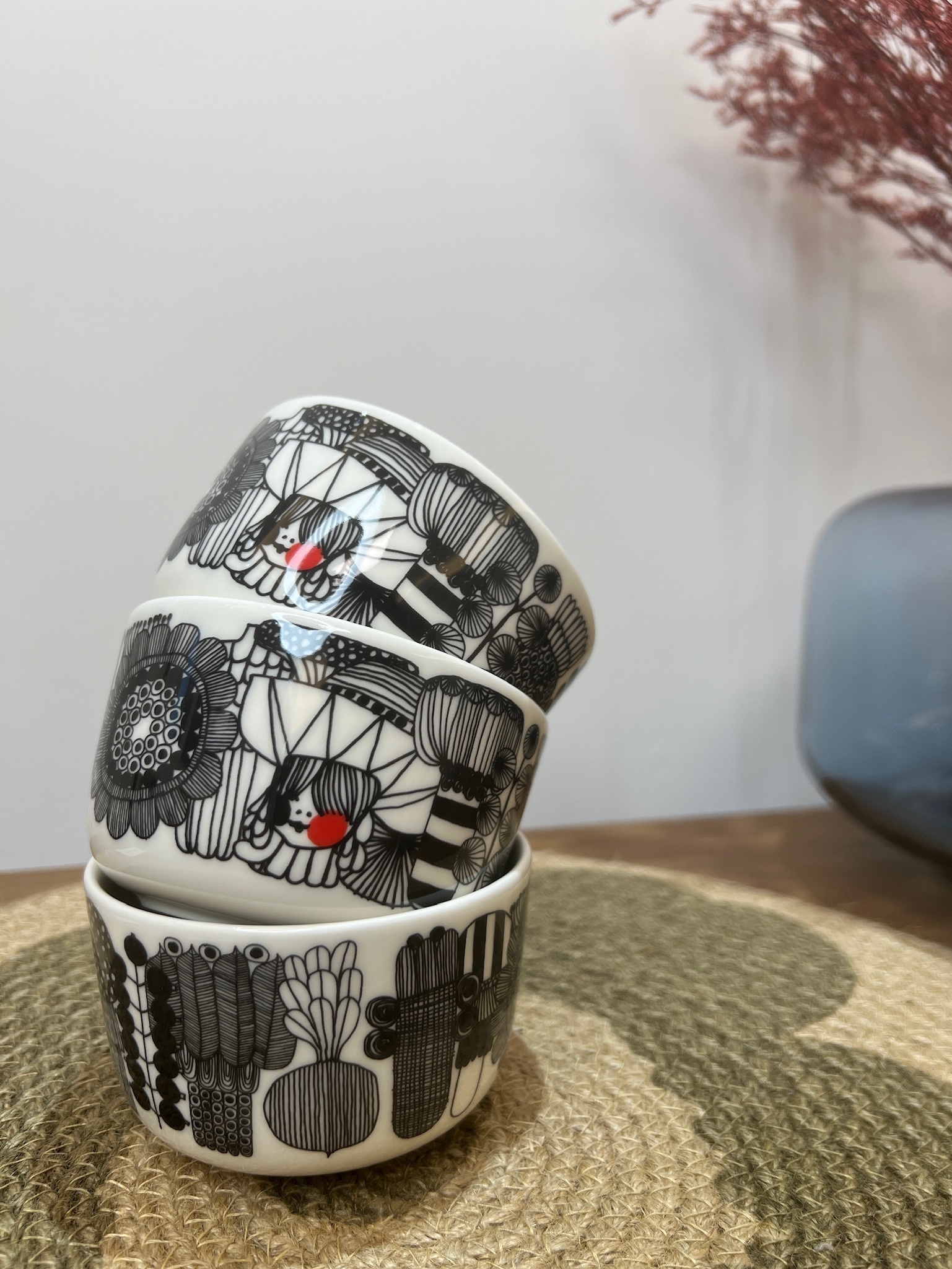 Marimekko 黑線pattern細碗