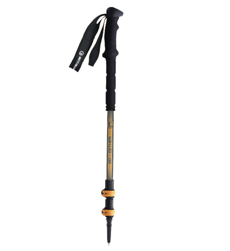 炭纖維EVA手柄登山杖 活力橙 直握/EVA柄/登山/健行/拐杖 87CBZ1352