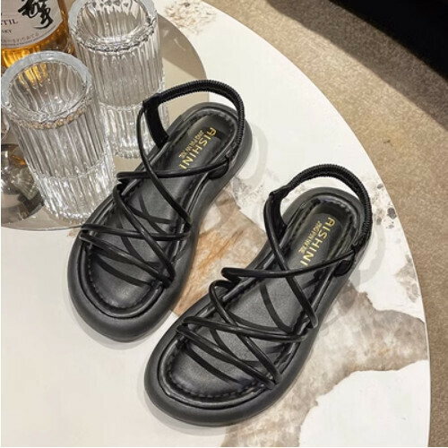 French soft sole flat sandals