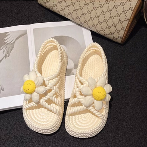 Cute floral beach sandals