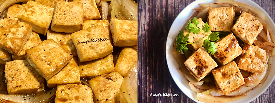 天時莓果-洋蔥燒豆腐-步驟7.8