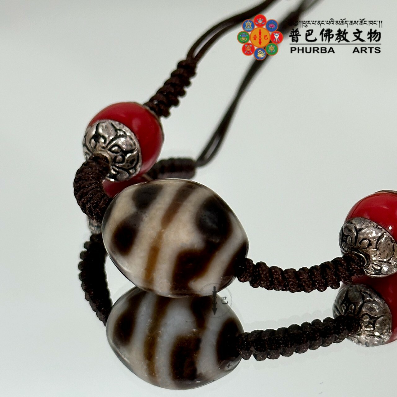 精品雙虎紋Talo天珠-18.8x15.3mm
