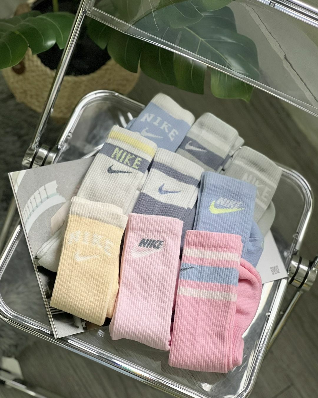 Nike Socks 奶茶 粉紅 水藍 白襪 黑襪 棒球襪 襪子 長襪 小腿襪 六雙一組 DX7670-904 DX7670-902