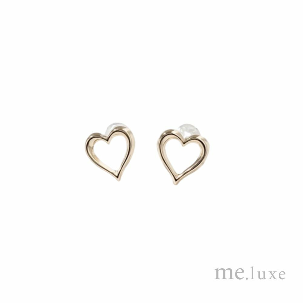 【me.luxe】K10鏤空愛心耳環