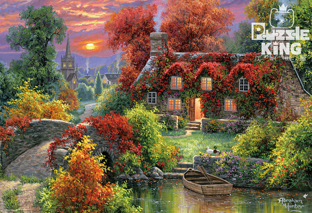 寧靜的暮色 (畫布紋理)