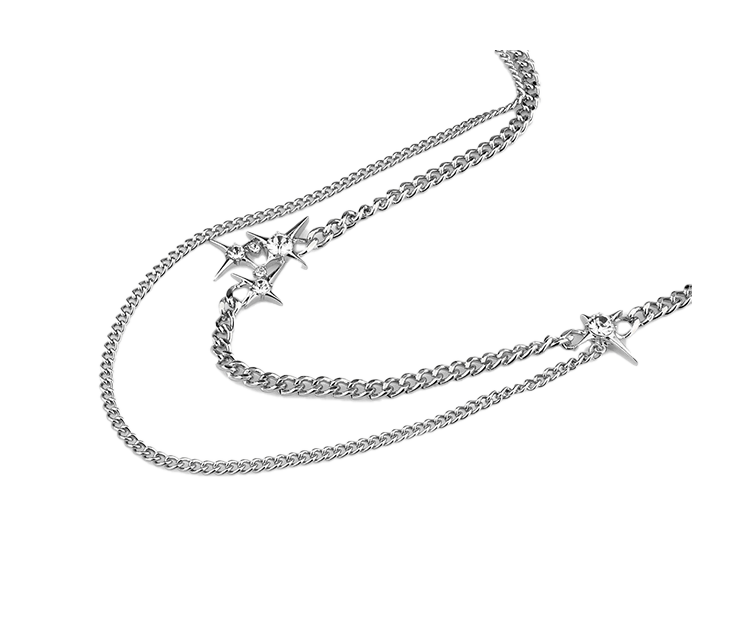 HK07 新星拼貼鑲鑽項鍊 / 戒指 - New Star Silver Jewelry