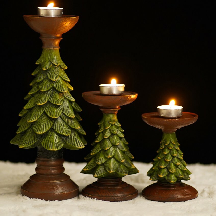 《3260》復古聖誕樹融燭台擺設裝飾