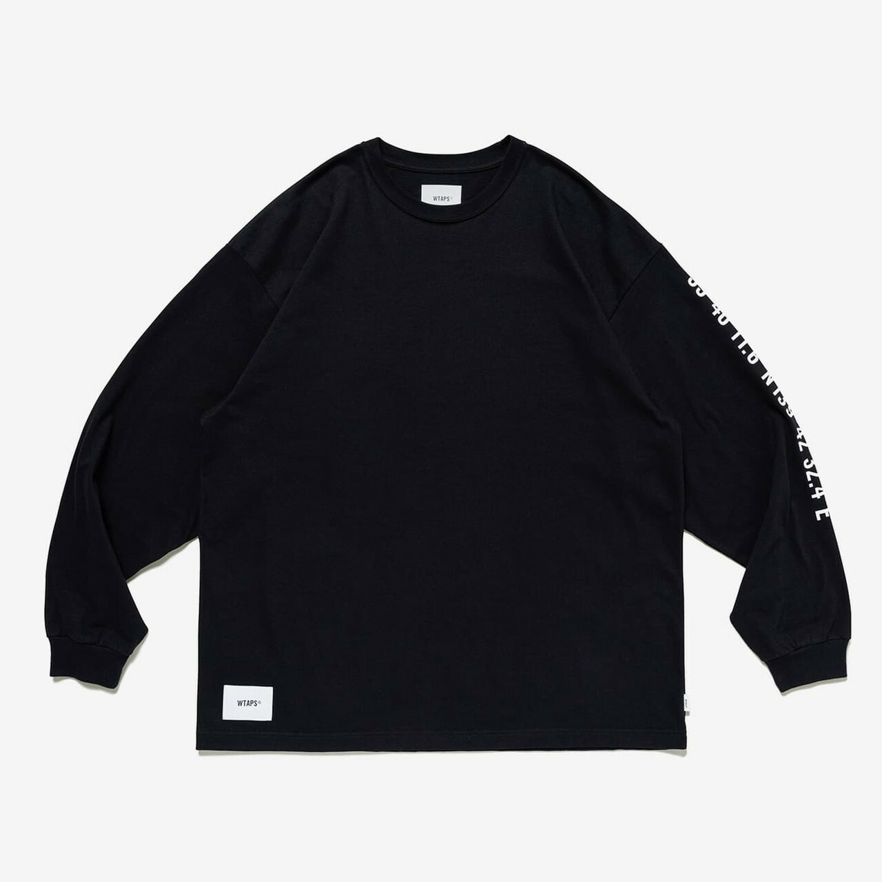 -(B3b03)-WTAPS OBJ 03 / LS / COTTON. FORTLESS 純棉長T 黑/白-232ATDT-CSM12