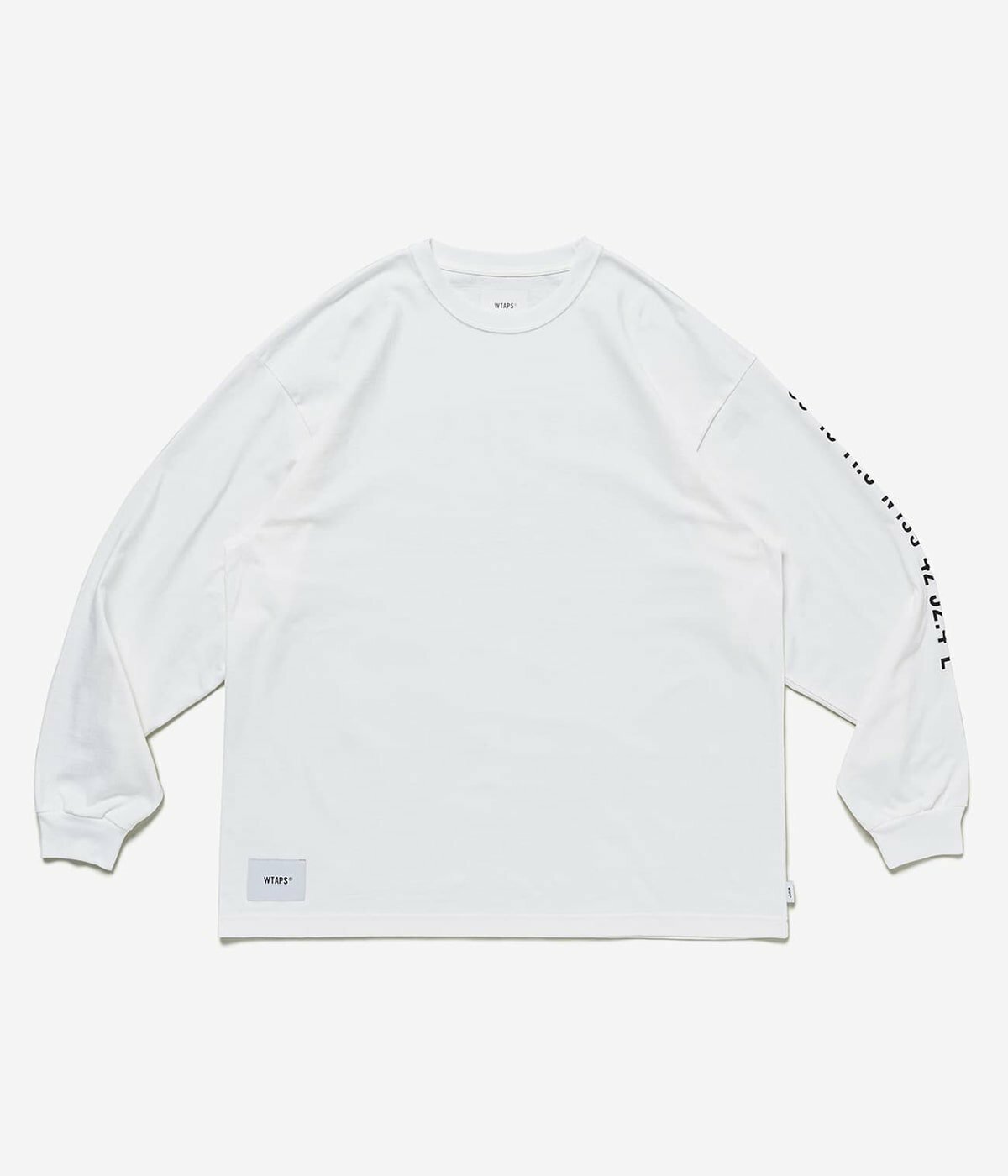 -(B3b03)-WTAPS OBJ 03 / LS / COTTON. FORTLESS 純棉長T 黑/白-232ATDT-CSM12
