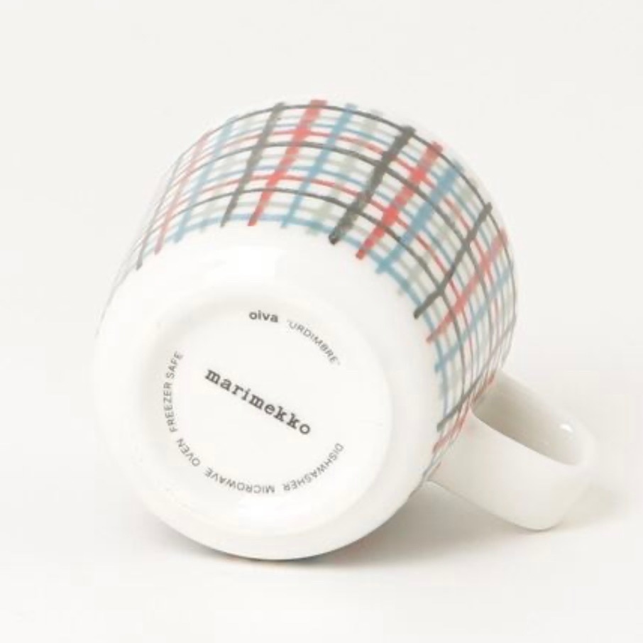 Marimekko tweed pattern coffee cup