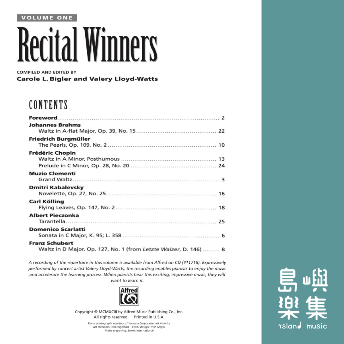 Recital Winners, Book 1